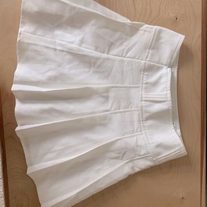 Pleated White Tennis Skirt